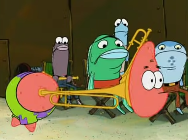 Patrick Star in the trombone </3